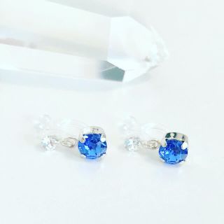 スワロフスキー(SWAROVSKI)の【ダブルwスワロフスキー】ピアス・ノンホールピアス (イヤリング)