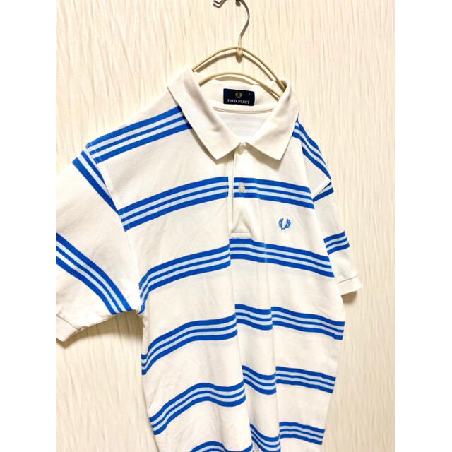 FRED PERRY(フレッドペリー)のヴィンテージ Fred Perry ホワイトボーダーポロシャツ フォロー割実施中 メンズのトップス(ポロシャツ)の商品写真