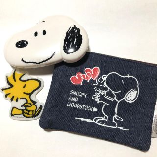 スヌーピー(SNOOPY)のスヌーピーはんこケース　マット　ポーチ3点セット(印鑑/スタンプ/朱肉)