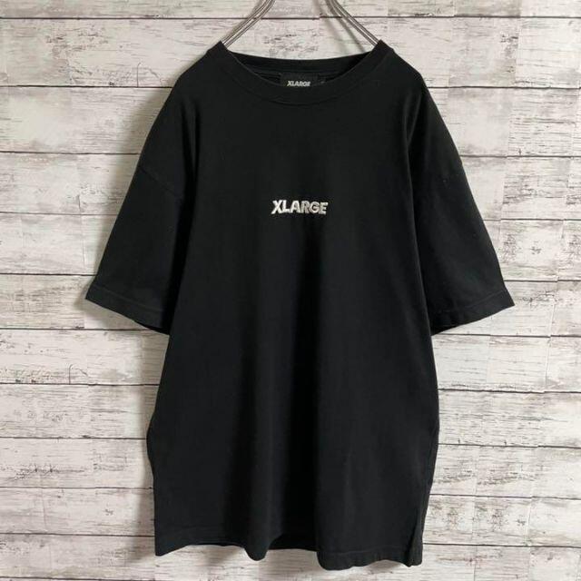 【即完売モデル】エクストララージ☆センターロゴ　刺繍　半袖Tシャツ　人気Lサイズ 1