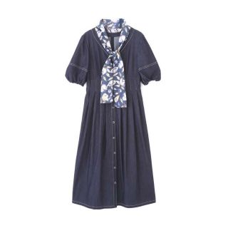 ジルバイジルスチュアート(JILL by JILLSTUART)の【新品】JILL by JILLSTUART タックウエストスカーフ付ワンピース(ロングワンピース/マキシワンピース)