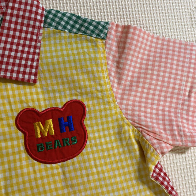 mikihouse(ミキハウス)の【美品】　ミキハウス チェックシャツ　80 レトロ キッズ/ベビー/マタニティのベビー服(~85cm)(シャツ/カットソー)の商品写真