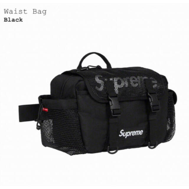 20ss Supreme Waist Bag Black ウエストバック