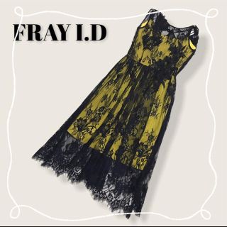 フレイアイディー(FRAY I.D)の極美品✨ FRAY I.D ケミカルチュールレース フレアーワンピース (ロングワンピース/マキシワンピース)