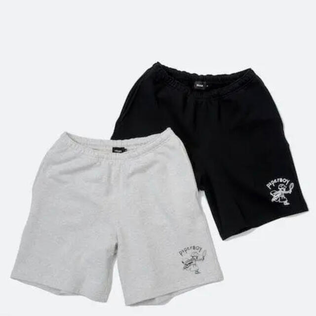 BEAMS(ビームス)のPAPERBOY × BEAMS Sweat Shorts 黒　ＸＬ新品未使用 メンズのパンツ(ショートパンツ)の商品写真