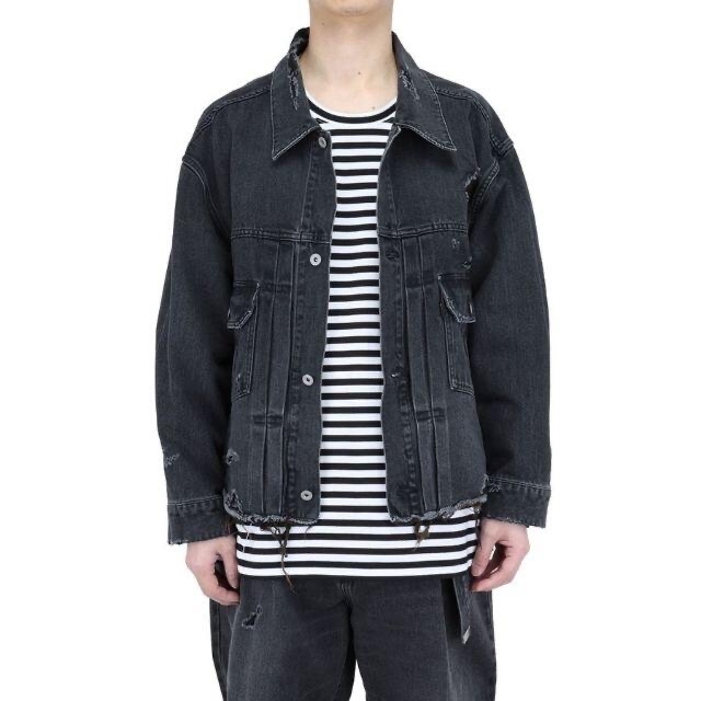 21ss doublet　DAMAGED SILK DENIM JACKET