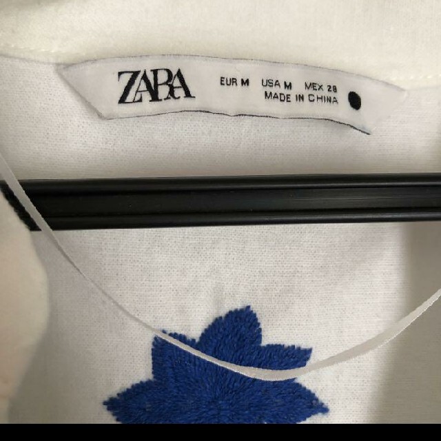 ZARA リネンブレンド エンブロイダリー ジャケット レディースのジャケット/アウター(ノーカラージャケット)の商品写真