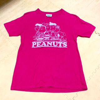 ピーナッツ(PEANUTS)のピーナッツ　スヌーピー Tシャツ　ピンク(Tシャツ(半袖/袖なし))