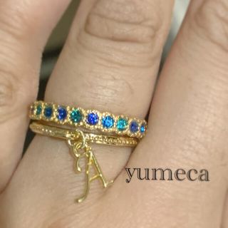 華奢イニシャルとスワロ2連リング💍(リング(指輪))