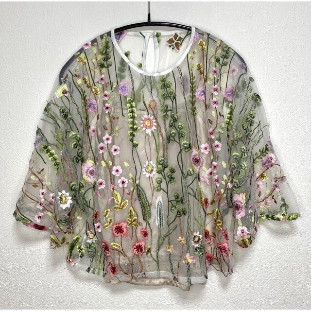 Ameri VINTAGE - Ameri 植物柄 シースルートップスの通販 by