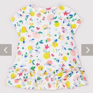 プチバトー(PETIT BATEAU)のプチバトー♡新作　36m プリント半袖ブラウス(Tシャツ/カットソー)