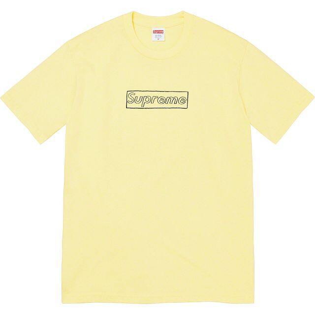 Supreme Kaws Chalk Logo Tee 黄色 M - Tシャツ/カットソー(半袖/袖なし)