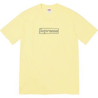 シュプリーム(Supreme)のSupreme Kaws Chalk Logo Tee 黄色 M(Tシャツ/カットソー(半袖/袖なし))