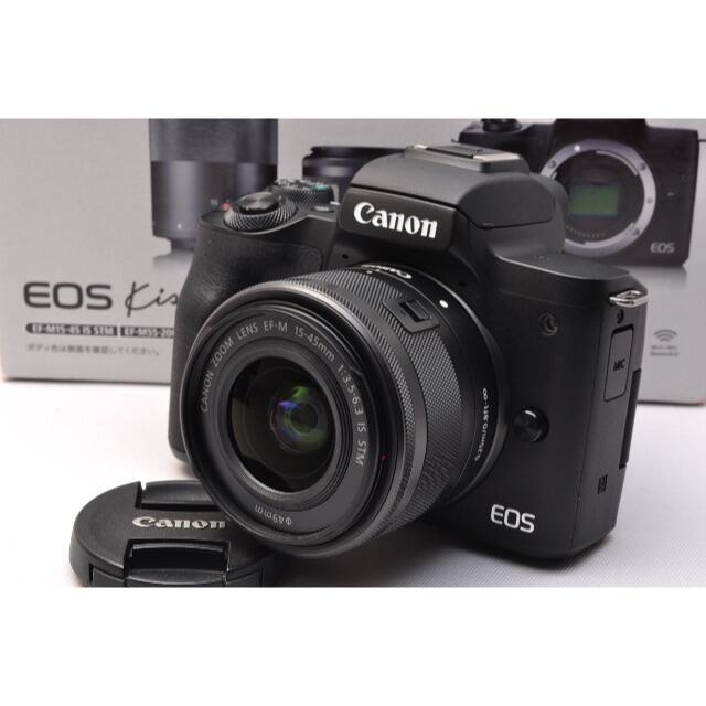 Tomaat Is aan het huilen laser 予約受付中】 【おまけ付き】Canon EOS KISS M レンズキット - デジタルカメラ