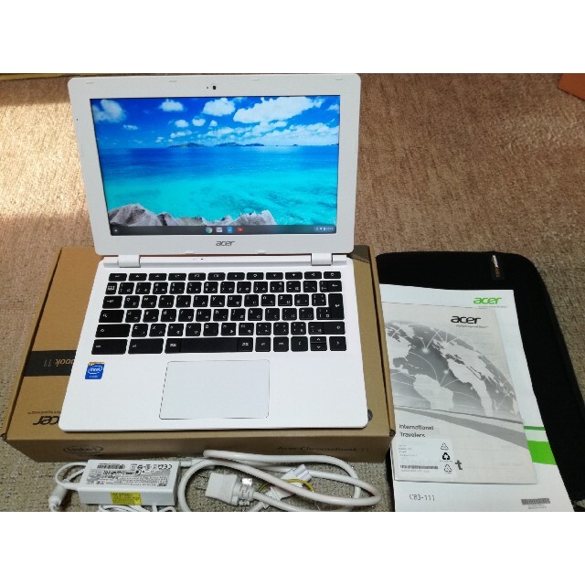 Acer(エイサー)の【美品・ケース付】Acer Chromebook11 クロームブック　パソコン スマホ/家電/カメラのPC/タブレット(ノートPC)の商品写真