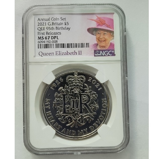 NGC高鑑定★2021 イギリス エリザベス女王 95歳記念コイン NGC DPL