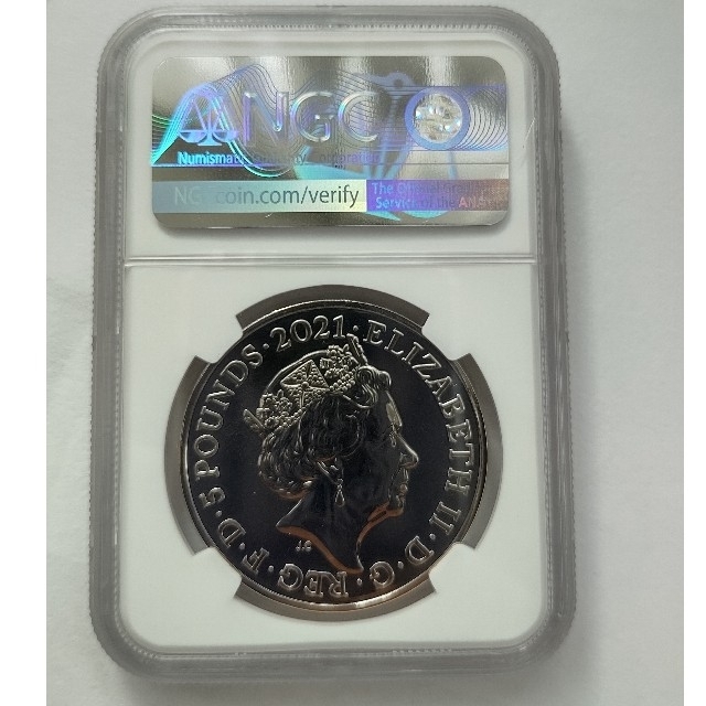 高鑑定☆2021 イギリス エリザベス女王 95歳記念コイン NGC DPL (訳