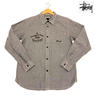 ステューシー(STUSSY)のステューシー　ワークシャツ　シャンブレーシャツ(シャツ)