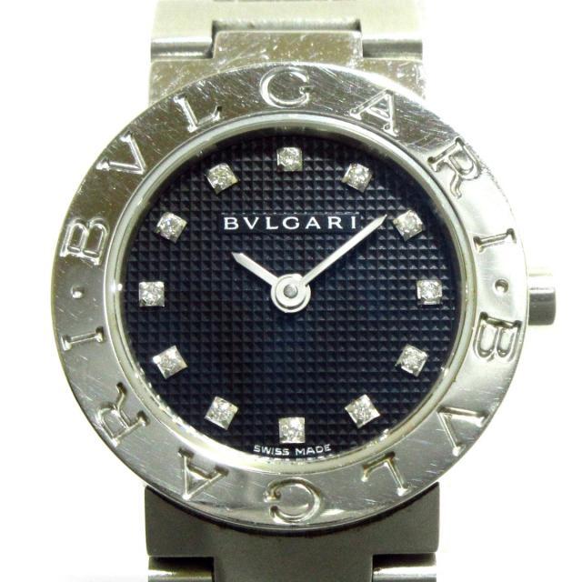 ☆【BVLGARI】ブルガリ BB23SS 文字盤黒 ステンレス-