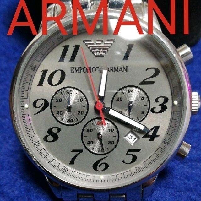 ☆sale☆EMPORIO ARMANI ブラックセラミック腕時計 クロノグラフ