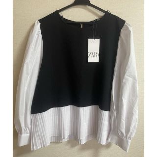 ザラ(ZARA)のZARA プリーツトップス(シャツ/ブラウス(長袖/七分))