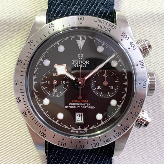 TUDORブラックベイクロノ79350極美品★廃盤希少モデル★ROLEX