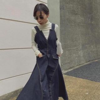 アメリヴィンテージ(Ameri VINTAGE)のAmeri VINTAGE STUDS DENIM DRESS(ロングワンピース/マキシワンピース)