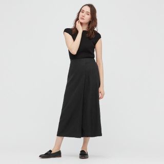 ユニクロ(UNIQLO)のUNIQLO リネンレーヨンナロースカート(ひざ丈スカート)