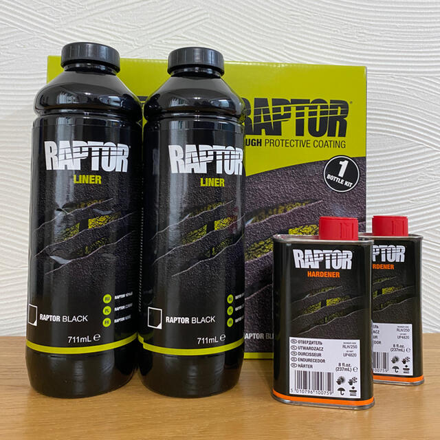 最安挑戦！ U-POL製RAPTOR LINER ４Lセット塗装ガン付き