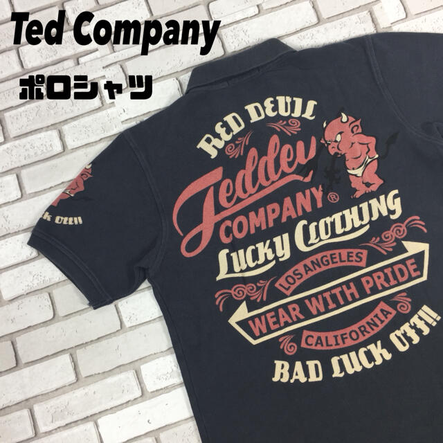 TEDMAN(テッドマン)の古着 TedMan テッドマン テッドカンパニー ポロシャツ レッドデビル 黒 メンズのトップス(ポロシャツ)の商品写真