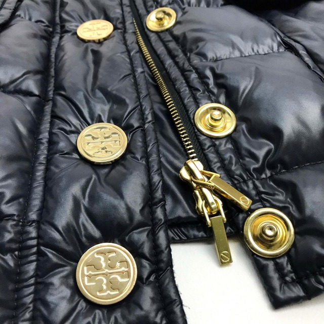 トリーバーチ Tory Burch レディースジャケット リブ袖 ダウンジャケット ナイロン ネイビー 5