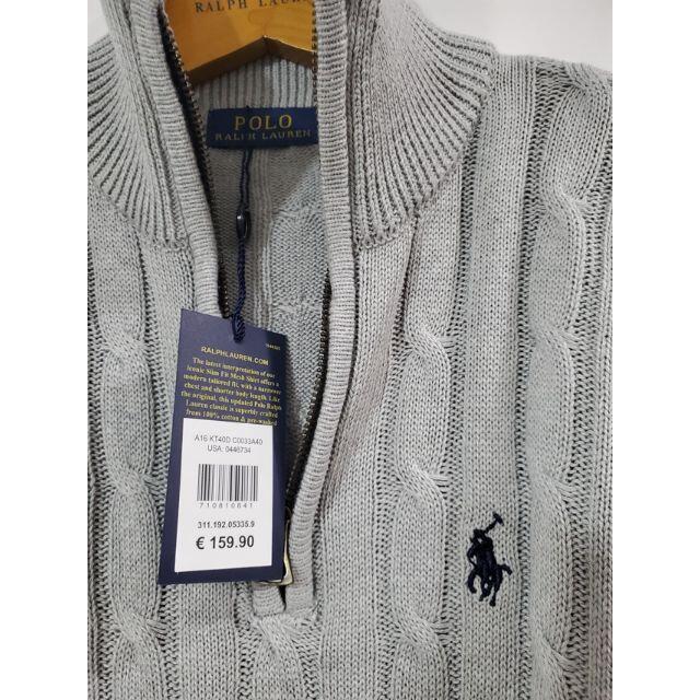 POLO RALPH LAUREN(ポロラルフローレン)の着新品未使用!POLO RALPH LAUREN ハーフジップ ケーブルセーター メンズのトップス(ニット/セーター)の商品写真