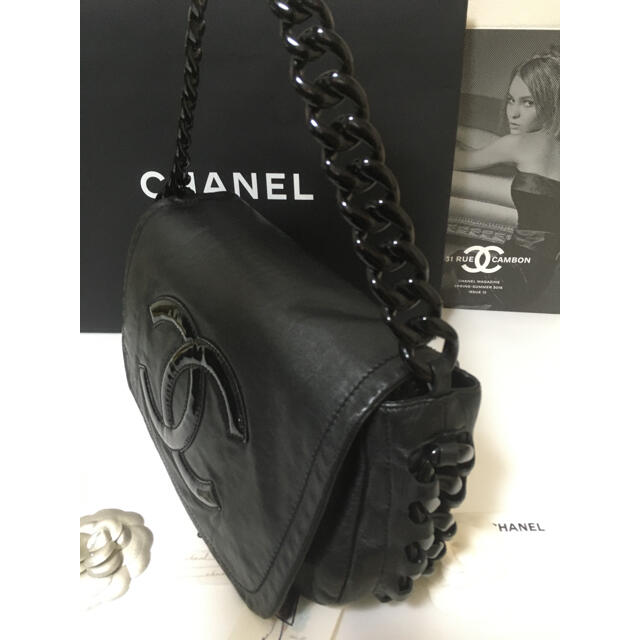 CHANEL(シャネル)の美品★ シャネル デカココ プラチェーンショルダーバッグ  正規品 レディースのバッグ(ショルダーバッグ)の商品写真