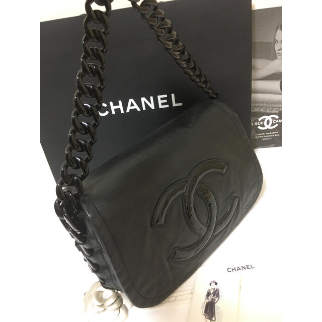 CHANEL(シャネル)の美品★ シャネル デカココ プラチェーンショルダーバッグ  正規品 レディースのバッグ(ショルダーバッグ)の商品写真