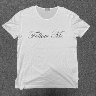 ディオールオム(DIOR HOMME)の03SS Dior Homme "Follow me" Tシャツ　Lサイズ　白(Tシャツ/カットソー(半袖/袖なし))