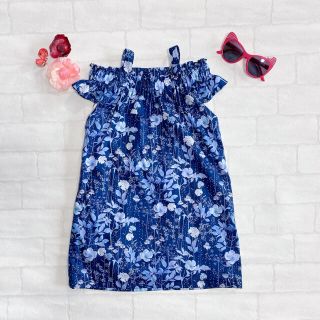 リバティ ハンドメイド 子供服 イルマ ワンピース ネイビー 100サイズ