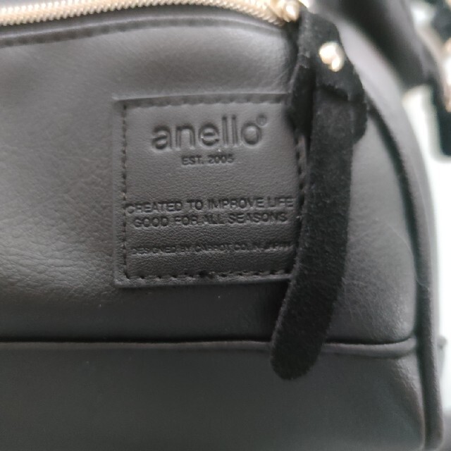 anello(アネロ)のanello フェイクレザーショルダーバッグ ブラック レディースのバッグ(ショルダーバッグ)の商品写真