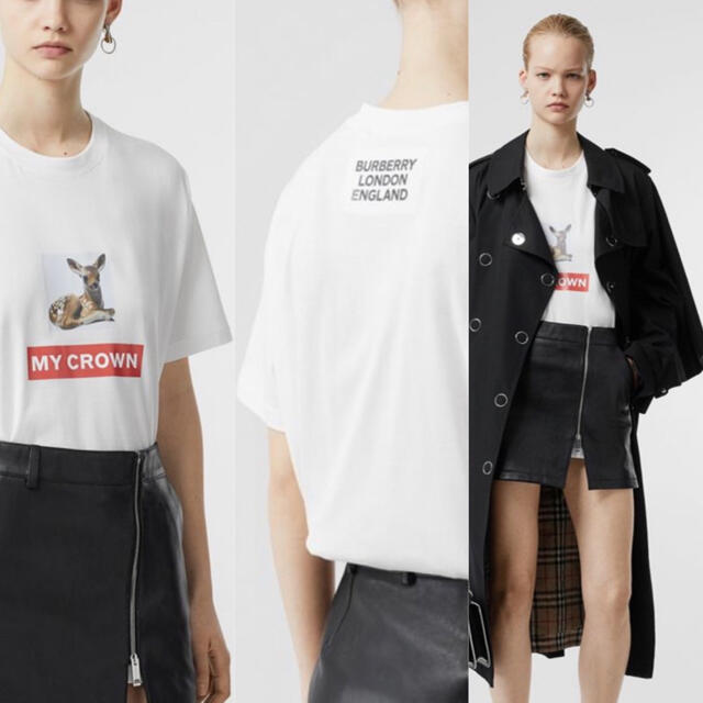 在庫大人気 BURBERRY - BURBERRY Montage Print Oversized T-shirtの