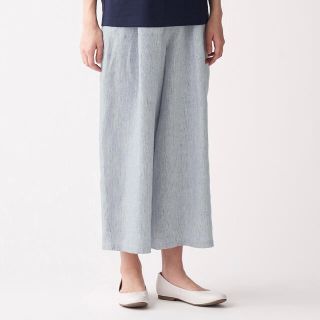 ムジルシリョウヒン(MUJI (無印良品))の新品★無印 フレンチリネンワイドパンツ クロップド丈(クロップドパンツ)