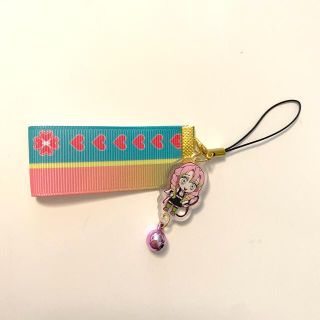 鬼滅の刃　ハンドメイド　ストラップ　甘露寺密璃　みつり　キーホルダー(キーホルダー)