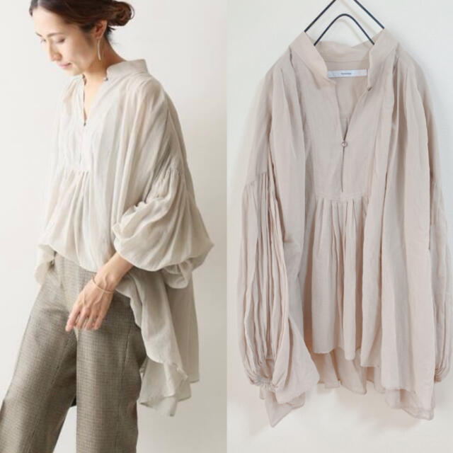 FRAMeWORK コットンシフォンタックブラウス 2◇ ¥17,600税込 正規品