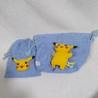 ポケモン(ポケモン)の小学館全員プレゼント*☆ピカチュウ巾着袋2種類☆″(ランチボックス巾着)