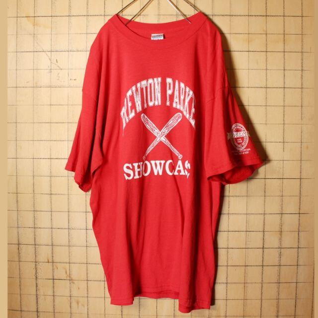 GILDAN BREWTON PARKERプリントTシャツレッドXLss63