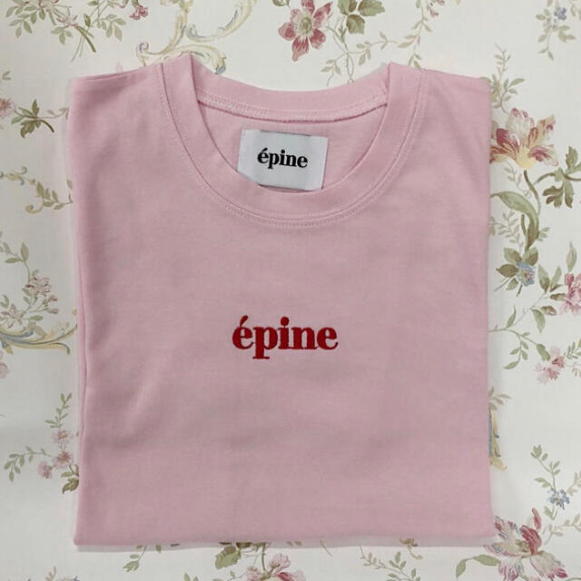 epine embroidery tee pink レディースのトップス(Tシャツ(半袖/袖なし))の商品写真