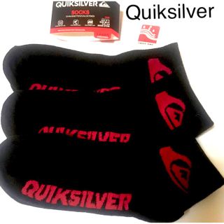 クイックシルバー(QUIKSILVER)の■新品■Quiksilver/クイックシルバー■ショートソックス ブラック、3P(ソックス)