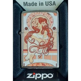 ジッポー(ZIPPO)のZippo Lady ヌーベルウーマン ミュシャ・スタイル 赤毛ロングヘア(タバコグッズ)