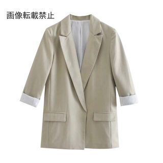 ザラ(ZARA)の🌻7月新作🎋4739◆ストライプ 柄 切り替え ジャケット ブレザー(テーラードジャケット)