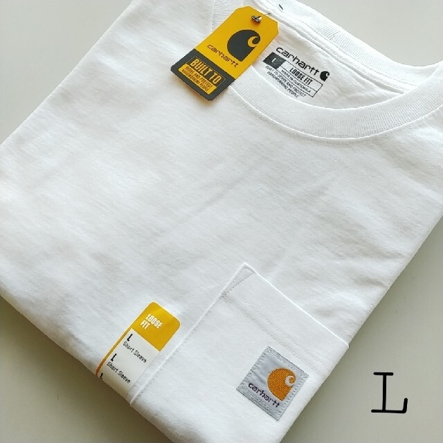 carhartt(カーハート)の① Carhartt ホワイト L Tシャツ カーハート 新品 半袖 K87 メンズのトップス(Tシャツ/カットソー(半袖/袖なし))の商品写真