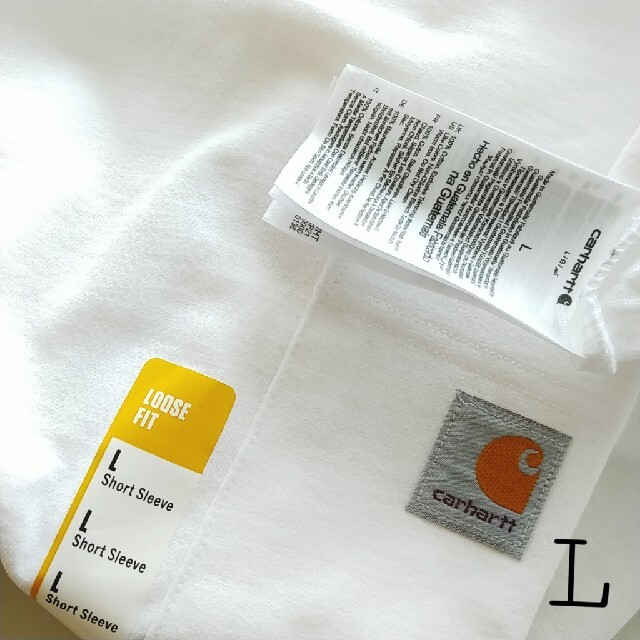 carhartt(カーハート)の① Carhartt ホワイト L Tシャツ カーハート 新品 半袖 K87 メンズのトップス(Tシャツ/カットソー(半袖/袖なし))の商品写真