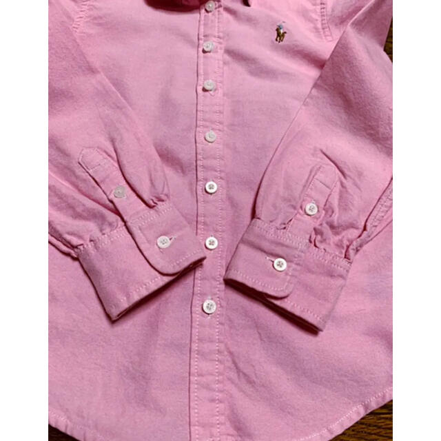 Ralph Lauren(ラルフローレン)の【美品】ラルフローレン ピンクシャツ 115cm キッズ/ベビー/マタニティのキッズ服女の子用(90cm~)(ブラウス)の商品写真